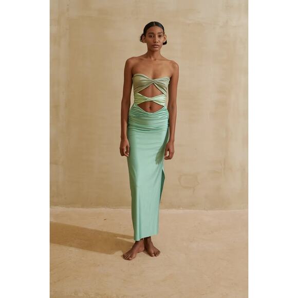 BAOBAB Ola‎ Maxi Dress in Matcha Mix Green Women’s Size Small - Picture 1 of 13